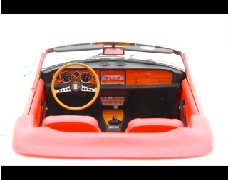 Fiat 124 Sport Spider AS (1438 cc.) 1968 Bianco Laudoracing 1:18 Resinemodell (Türen, Motorhaube... nicht zu öffnen!)